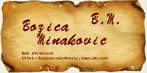 Božica Minaković vizit kartica